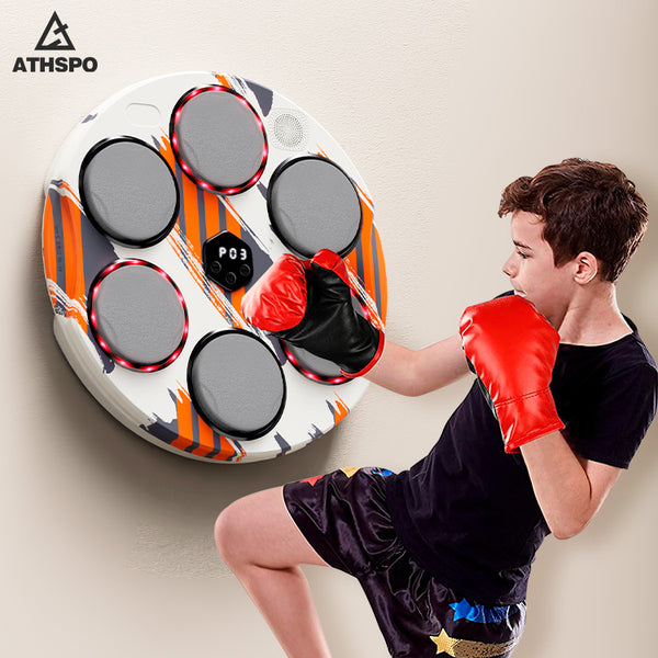 Home Wall Mounted Lighted Smart Music Boxing Training Machine Sports Stress Relief Fitness Music Boxing Target for Kids Adults